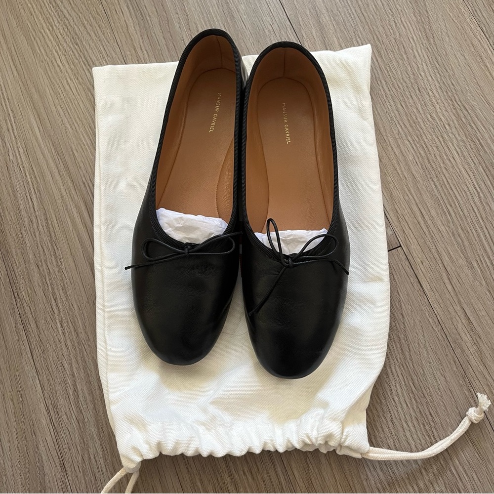 Mansur Gavriel Black Dream Ballerina (Size 37.5/US 7-7.5)